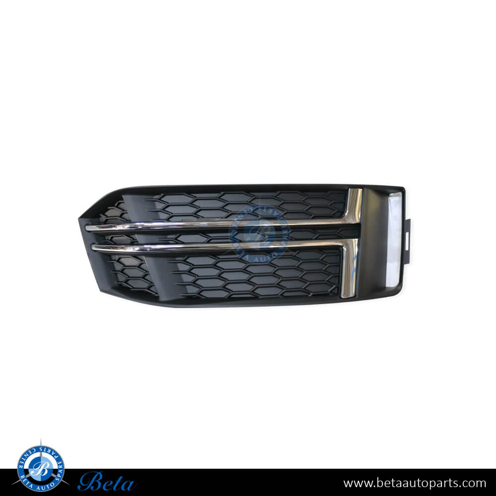 Right Side Fog Lamp Cover without hole for Audi A4 2016-2019 models, Part Number 8W0807682F Right Side Fog Lamp Cover without hole for Audi A4 2016-2019 models, Part Number 8W0807682F